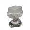 COVNA 3 Way T Port 12V DC Stainless Steel Electric Actuator Ball Valve Water Flow Control Motorized Electric Ball Valve