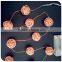 warm white 10LED iron ball light 3V indoor copper string light