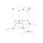 Indoor Deco Ceiling Chandelier LED Resin Pendant Lamp Seagull Bird Flight Hanging Lighting