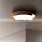 Minimalist Simple Modern Ceiling Lamp Wood Grain Iron Acrylic LED Ceiling Light for Bedroom Decorative