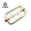 Fashion High Quality Metal Brass Plated Slide Rectangular Ring Buckle