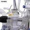 Lab double stirred distillation glass reactor for chemical