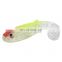 Byloo 2022 new 5 Pieces Coloful Soft Fishing Lures 3D Eyes T Tail Shape 70mm 2.2g Lifelike Rubber Wholesale Soft Lure