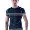 Wholesale Mens Compression Short Sleeve Running T Shirts Quick Dry Breathable Hot Seller Amazon  Fitness Gym T-Shirt