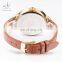 SHENGK Eexquisite Life Womans Wristwatches Brown PU Leather HandWatch Retro Stylish Feminine Quartz Wacths K0056L