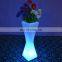 Indoor Outdoor  Remote Control Straight Shape Square Solar Ice Resin Light LED Lit Flower Pot