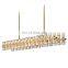 Kitchen Island Linear Arcachon Led Rectangular Modern Crystal Chandeliers Pendant Lights Luxury Lighting