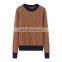 100% Knitted Winter Pullover Sweater for Women New Thickened round Neck O-Neck Cashmere Solid Pattern Casual Style Front Logo