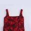 Spring new dress, women's print, slim fit, slimming and casual suspender design, niche and versatile