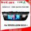 Wecaro Android 4.4.4 car dvd player touch screen for toyota levin multimedia system android A9 cpu 2014 2015