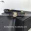 2016 Wholesale Luxury Stingray/ Python Leather Crystal Bracelet With Silver Cuff Jewelry
