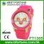 FT1305_PK Pink Colorful 3 Hands With ABS Band Quartz Jelly Watch