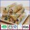Frozen spring rolls with various vegetables