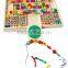 promotional discount wooden kids toys OEM colorful function beads kit EZ3011