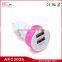 ABS colorful hot sale wholesale promotion 2.1a dual usb car charger
