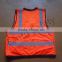 mesh safety vest with reflective tape on flap