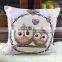 PLUS Hot Owls Design Square Linen and Cotton Cushion Covers