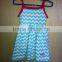 Blue Shapes Fashion Dress for Girls and Mother,2015 Mother Daughter Matching Shapes Dress&Clothing