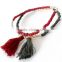 SW16608 promotion beaded bracelet bohemian tassel bracelet charms/