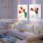 Latest design hot sale beautiful red flower oil house painting