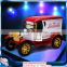 1:32 vintage car model with opening doors&headlights, pull-back alloy die cast car with music