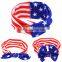 Deshine American Flag Ears Headband Bows For Hair ZX1070