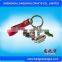 Custom beatiful color rubber keychain and metal keychain