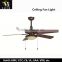 Modern Style french gold body Ceiling Fan Lamp Led Lighting wooden blade remote control with 2 warranty