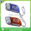 Promotional Colorful Plastic Hand Charge Led Dynamo Torch Light With Logo Printing