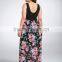 Floral Print Chiffon Bohemian Wholesale Plus Size Maxi Dress