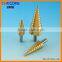 3 pieces HSS step drills with Tin coating