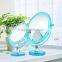 Transparent clear acrylic makeup mirror, 5x magnification acrylic makeup mirror,plastic desktop vanity mirror