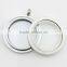 Wholesale fashion 316L stainless steel white enamel glass screw floating charms locket