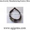 Braided leather rope bracelet with stainless steel bracelet clasp Special Best-Selling stone red leather bracelet