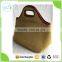 2016 New Arrival Lunch Picnic Bag Thermal Jute Neoprene Cooler Bag