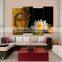 Buddha head with framed printing canvas for bedroom decor