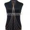 2016 Women Summer Bikini Tassels gold body jewelry, long sexy body chains