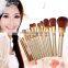 Wholesale12pcs hot sell portable cosmetic brush set eyeshadow palette makeup beauty tool