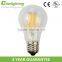 CE ROHS E27 Edison A60 230V Dimmable filament led bulb 2700k