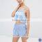 women new sexy nighty design lace crochet crop top and short pajama set women