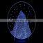 3D Optical Illusion Mountain Night Lamp Night Light 10 Colorful LEDs Ultra-thin Acrylic Light Panel AA Battery or DC 5V