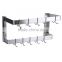 NSF Approval Stainless Steel Double Bar Pot Rack with Hooks