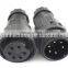 20A 250V 6 pin power connector male and female waterproof connector