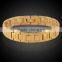 18K Gold Plated Health Care Wristband Accessory Double Line Magnet Prevent Radiation Antifatigue Two Design Mens Bracelets