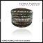 Black Silver Foil Lampwork Murano Glass Finger Rings