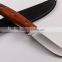 OEM 440 stainless steel outdoor camping knife with wood handle