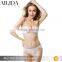 Womens Embroidered Padded Push-Up Bra with Matching Panty Set