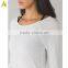 100% cotton girls cool t shirt women plain Long sleeve o neck t shirt