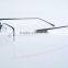 2016 New Stylish Woman Metal Frame Half Rimless 8877