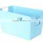 Blue color galvanized metal office file basket